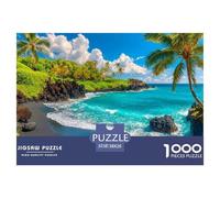 Spiaggia Tropicale Palma Puzzle 1000 Pezzi Gioco di Puzzle 1000 Pezzi per Adulti Relax Regalo Decorazione Casa 38x26cm/1000pcs