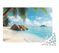 Spiaggia tropicale paradisiaca in cartone riciclato al 100%, puzzle da 1000 pezzi per adulti, classico e unico, giochi educativi, 70x50 cm/1000 pezzi