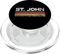 Spiaggia vintage a strisce retrò di San Giovanni USVI PopSockets PopGrip per MagSafe