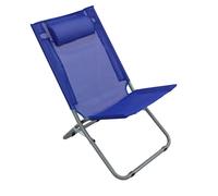 Spiaggina chiudibile in acciaio e textilene con cuscino poggiatesta