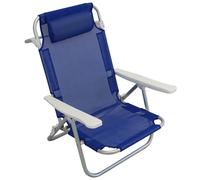 SPIAGGINA PIEGHEVOLE BRACCIOLI POGGIATESTA SEDIA GIARDINO ALLUMINIO BLU MOD.JOY