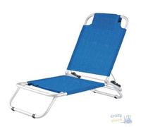 SPIAGGINA IN ALLUMINIO PAPILLON cm 112x47x19/71 BLU
