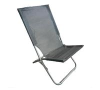 SPIAGGINA IN TEXTILENE GRIGIA PIEGHEVOLE SEDIA PER MARE CAMPEGGIO 57X47X72CM 281