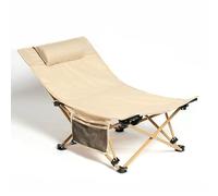 Spiaggina Mare Pieghevole Portatile, Reclinabile Portatile in Acciaio Regolabile con Tasca Laterale e Poggiatesta, Sdraio da Giardino for Spiaggia, Prato, Sport All'Aria Aperta, Gite