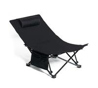 Spiaggina Mare Pieghevole Portatile, Reclinabile Portatile in Acciaio Regolabile con Tasca Laterale e Poggiatesta, Sdraio da Giardino for Spiaggia, Prato, Sport All'Aria Aperta, Gite