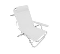 Spiaggina Mare Sedia Sdraio Alluminio Reclinabile Prendisole Cuscino 53x62x77