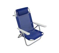 SPIAGGINA PIEGHEVOLE BRACCIOLI POGGIATESTA SEDIA GIARDINO ALLUMINIO BLU MOD.JOY