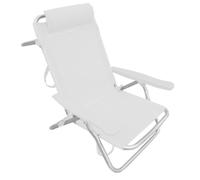 Spiaggina reclinabile in alluminio - cm 53x62x77h Bianca