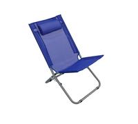SPIAGGINA SEDIA DA ESTERNO BLU 190x57x98H CON CUSCINO POGGIATESTA MOD.ALTA STEEL