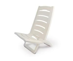 SPIAGGINA SEDIA MARE SPIAGGIA RICHIUDIBILE RESINA ADRIATIC BIANCA MADE IN ITALY