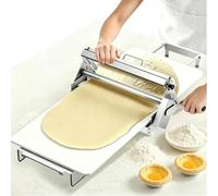 Spianapasta Manuale, Macchina Pieghevole per Pasta con Spessore Regolabile 0-25mm, Acciaio Inossidabile Alimentare per Croissant, Pizza, Pasta Sfoglia per Cucine Domestiche e Piccole Pasticcerie