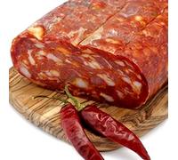 Spianata Schiacciata Artigianale Salame Piccante Stagionato Trancio 400 gr Prodotti Tipici calabrese Sfizi di Calabria