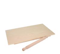 Spianatoia in Legno con Mattarello cm. 50x30x1,2 Piano Per Impastare Pasta