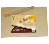 SPIANATOIA IN LEGNO PER IMPASTARE cm.58x38 CON MATTARELLO PASTA PIZZA DOLCI
