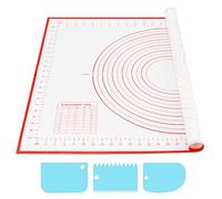 Spianatoia per impastare,Tappetino silicone,Spianatoia silicone,con 3 spatole per impasto,riutilizzabili, adatte per la preparazione di impasti, biscotti, pizza, dolci, caramelle gommose, ecc