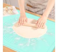 Spianatoia Silicone Grande,80×60 cm Tappetino per Impastare Antiaderente,Tappetino Silicone per Impastare con Misure,Tavola per Impastare Antiscivolo per Pasta Pizza,Piano per ImpastareSenza BPA