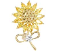 Spicca fiore di cristallo, scintillante cristallo Spicca Pin Vintage strass Bridal Spicca Pin Lapel (girasole giallo)