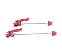 Spicchi di Rilascio Rapido in Bici Set Portatile Leggero Durevole per Road Mountain BMX 2 X Bike Anteriore e Posteriore (Rosso)