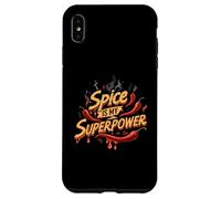 Spice is My Superpower Chili Pepper Lover Hot Foodie Custodia per iPhone XS Max