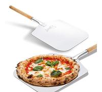 SPICE SPP012 - Paletta Pizza Rettangolare (31 x 25 cm) in Alluminio Alimentare con Manico in Legno 66 cm