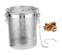 Spice Strainer Stainless Steel Loose Tea Infuser Cooking Mesh Ball Filter with Chain Hook