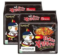 SPICEHUB Samyang Buldak - Tagliatelle di ramen al gusto di pollo, confezione da 10 pezzi