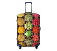 Spices And Herbs - Copribagagli da viaggio, elastico, per valigie, 45-81 cm, Nero , x-large