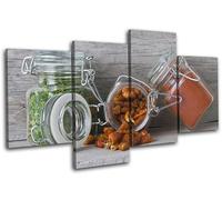Spices Jars Food Kitchen MULTI TELA parete arte foto stampa