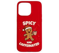 Spicy And Caffeinated Gingerbread Funny Coffee Christmas Custodia per iPhone 15 Pro Max