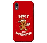 Spicy And Caffeinated Gingerbread Funny Coffee Christmas Custodia per iPhone XR