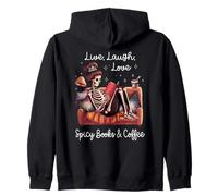 Spicy Books & Coffee Smutty Book Lover Smut Love Smutt Books Felpa con Cappuccio