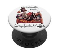 Spicy Books Coffee Smutty Book Lovers Smut Love Smutt Books PopSockets PopGrip Adesivo