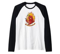 Spicy Chili Pepper Cartoon Can You Handle The Heat Maglia con Maniche Raglan