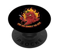 Spicy Chili Pepper Cartoon Can You Handle The Heat PopSockets PopGrip Adesivo