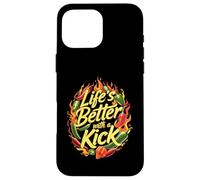 Spicy Chili Pepper Hot Food Life's Better with a Kick Design Custodia per iPhone 16 Pro Max