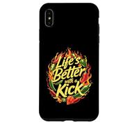 Spicy Chili Pepper Hot Food Life's Better with a Kick Design Custodia per iPhone XS Max