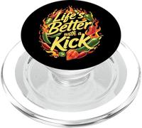 Spicy Chili Pepper Hot Food Life's Better with a Kick Design PopSockets PopGrip per MagSafe