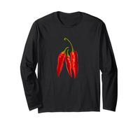 Spicy Hot Life Everyday with Red Chili Paper Graphic Designs Maglia a Manica