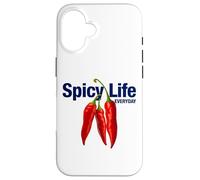 Spicy Life Everyday with Red Chili Paper Graphic Designs Custodia per iPhone 16