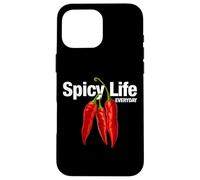 Spicy Life Everyday with Red Chili Paper Graphic Designs Custodia per iPhone 16 Pro Max