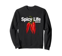 Spicy Life Everyday with Red Chili Paper Graphic Designs Felpa
