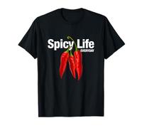 Spicy Life Everyday with Red Chili Paper Graphic Designs Maglietta