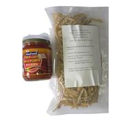 Spicy Nasi Lemak Bundle (una bottiglia MasFood SF Nasi Lemak Sambal, 250g ciascuno, Scadenza: 10 aprile 2024 e 1 pacchetto Grade 5A Sabah Blue-Eyed Acciughe Secche 200G ciascuno), Halal, Scadenza: 5