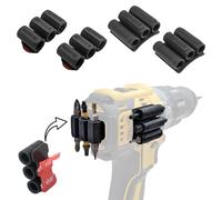 Spider BitGripper - Fondina per attrezzi - 2 BitGripper v2 + 2 BitGripper magnetici - ad alta resistenza adesivo 3M per trapano aggiuntivo con tre magneti integrati per un facile accesso a sei punte