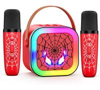Spider Bluetooth Mini Macchina Karaoke Portatile Con 2 Microfoni Wireless