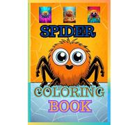 Spider coloring book. 30 cute spiders in small size coloring book for kids, teens, adults