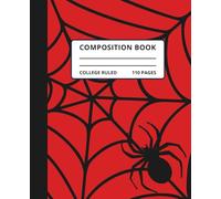 Spider Composition Notebook College Ruled with label 110 pages 7.5x9.25. Video Game Gamer gifts for Students, Homeschool Comic book Gifts for Boys, ... Journal. Black Widow Spider Spiderweb Comic