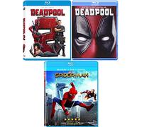 Spider Dead Marvel pool Triple Super Hero Movies Deadpool with Gag Reel (Blu-Ray) Part 2 + Homecoming Spider-Man Movie 3