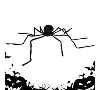 Spider Decor, Halloween Scary Giant Spider for Indoor Display, Battery Operated Vibration Plush Toy with Realistic Hairy Legs, Spooky Prop for Haunted House Scenes, Holiday Party Supplies