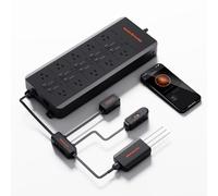 Spider Farmer GGS AC10 Power Strip Kit, 10 prese di controllo basate su app AC intelligenti, sensore del suolo 3 in 1, sensore di luce umida temporanea, per ambienti interni